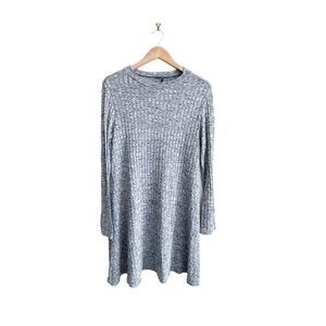 Kristin Nicole Sweater Dress Knit Navy White Variegated Women's M A-Line